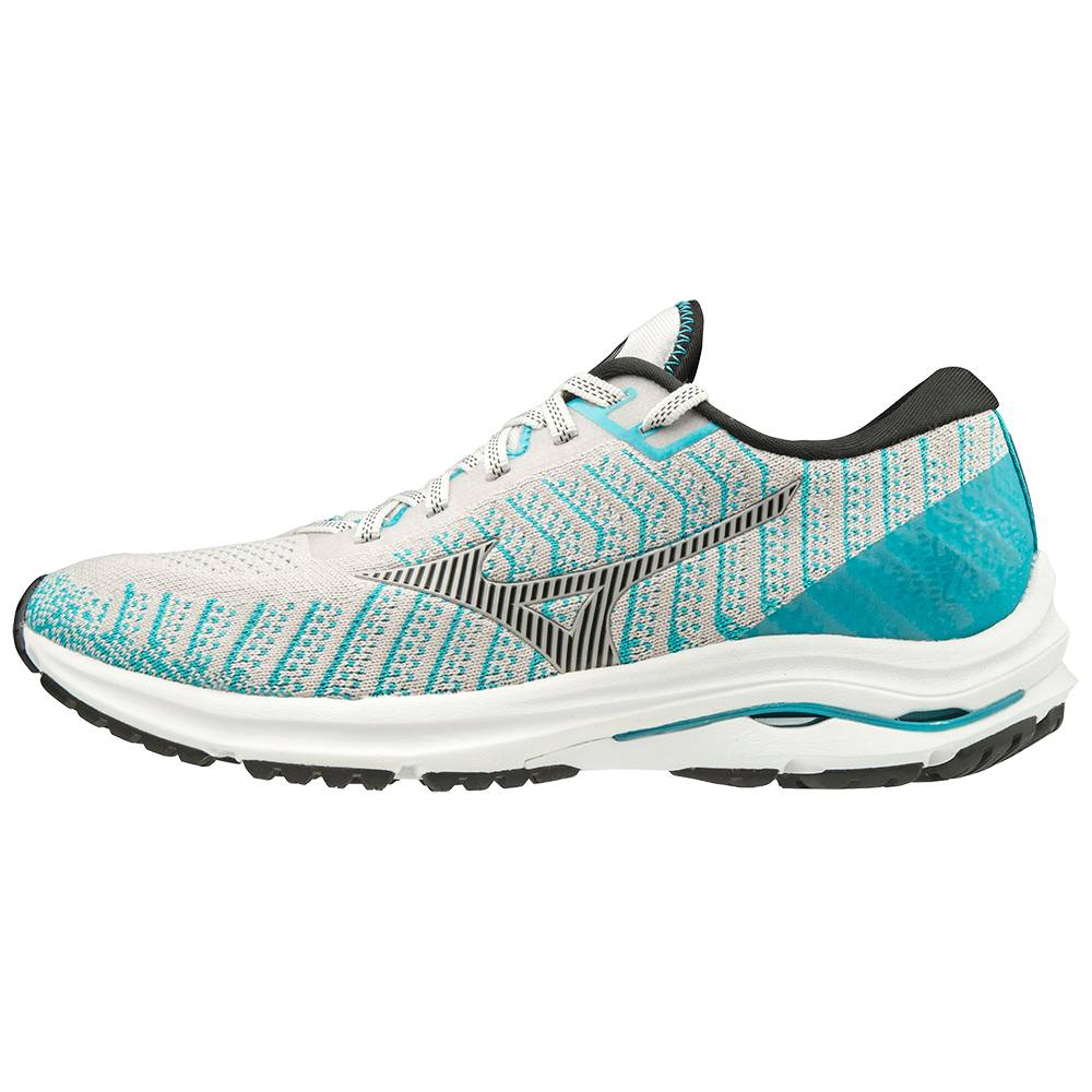 Zapatillas Running Mizuno Wave Rider 24 WAVEKNIT™ Mujer Blancas/Azules España QDKL-38140